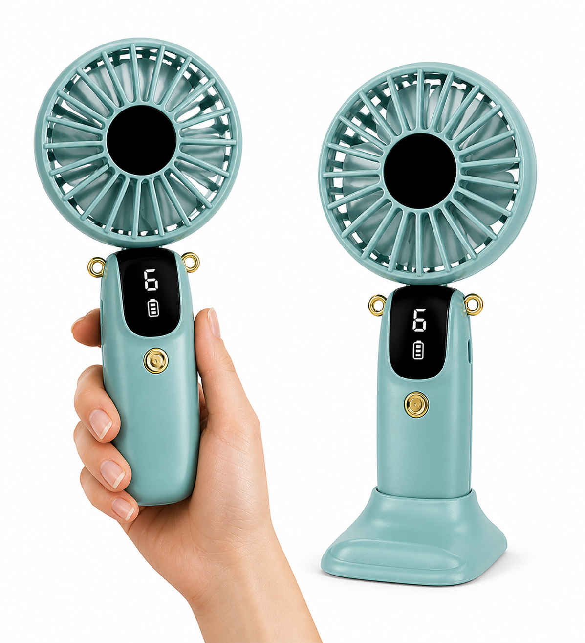 LED Digital Display Folding Fan