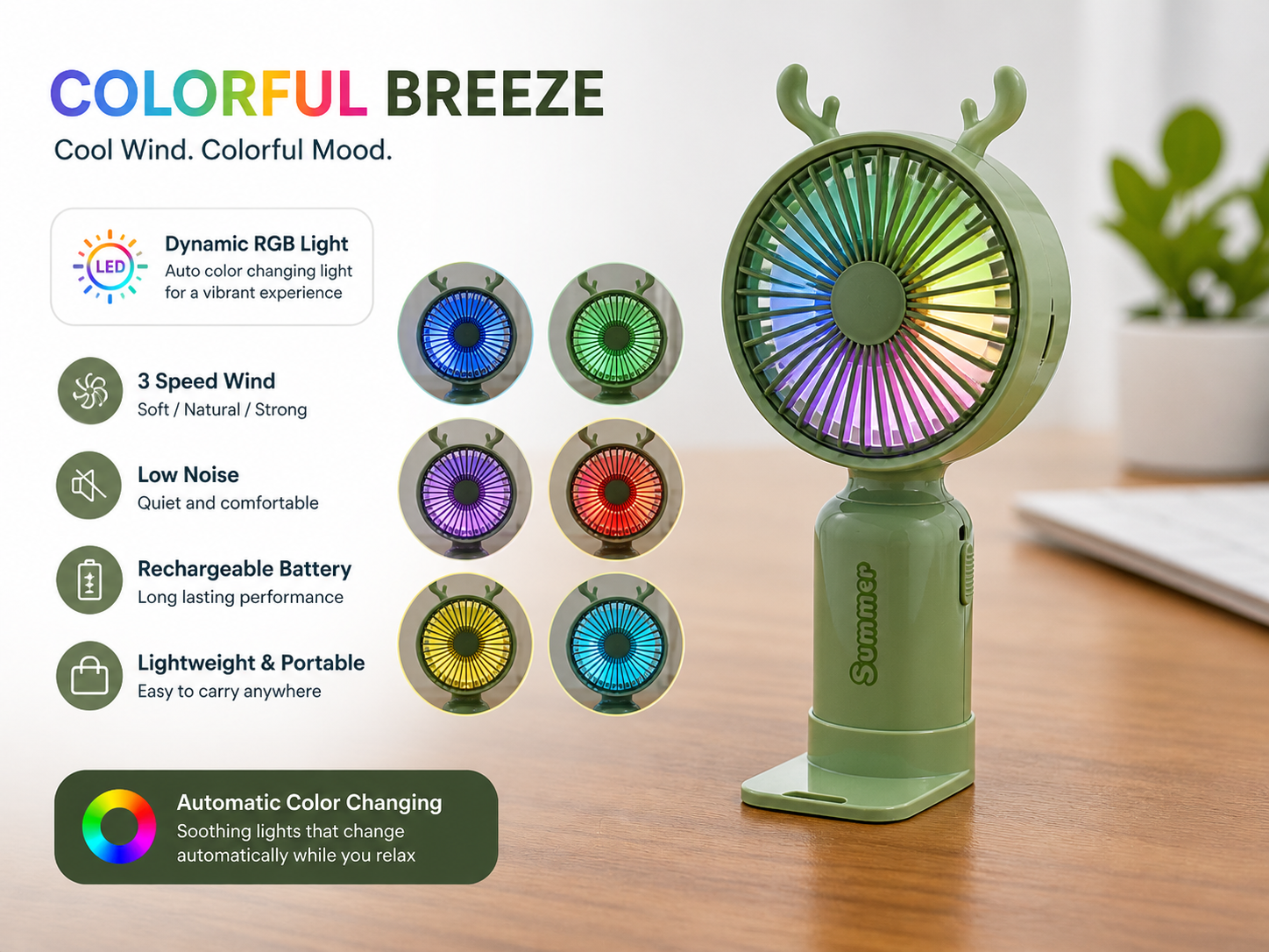 Rechargeable Mini Handheld Fan