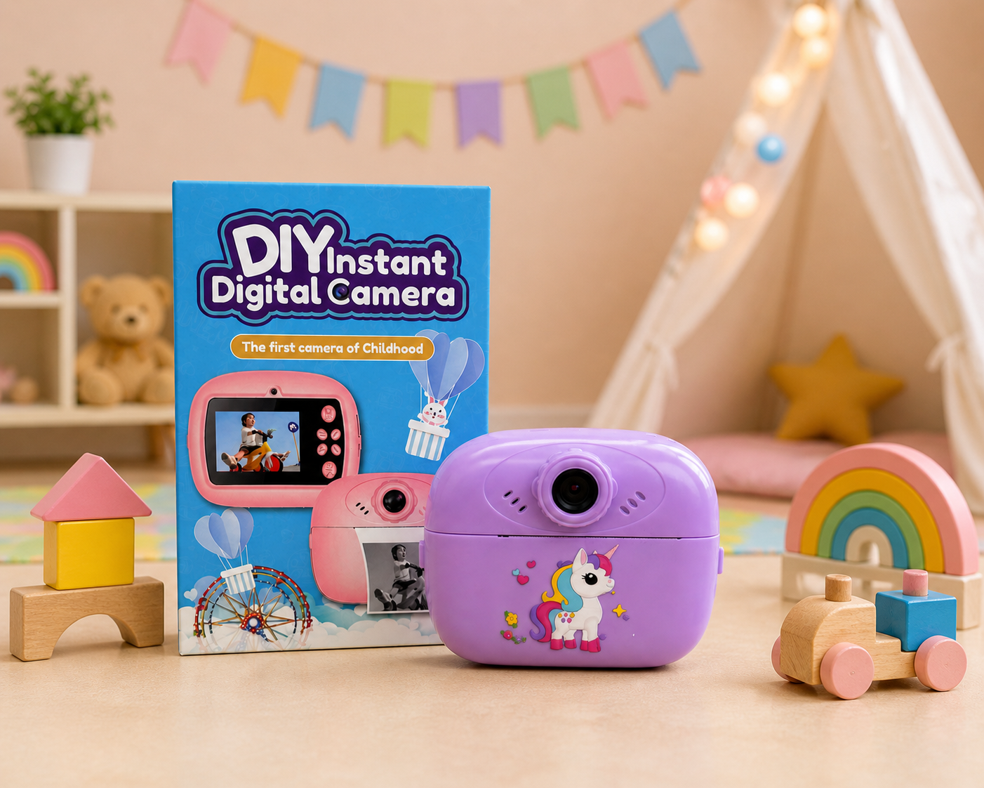 Kids Instant Print Digital Camera DIY Toy Camera